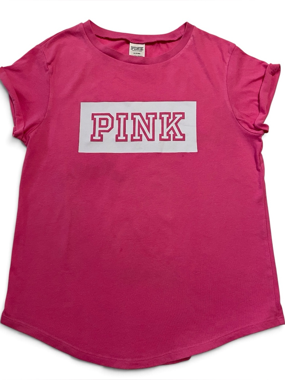 PINK Victoria's Secret Short Sleeve Tee - Hot Pink Size M